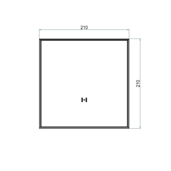 Produktbild UBD 210 209  -  Unterflur-Bodendose UBD 210 inkl. Blinddeckel mit Kante, geschlossen, und 15mm Vertiefung